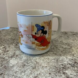 Fantasia Mickey Mousse Coffee Mug Cup Made In Japan Disneyland Walt Disney World
